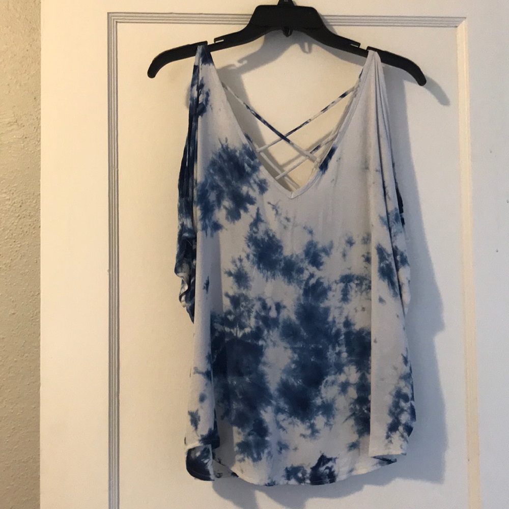 Cute blue tie dye blouse